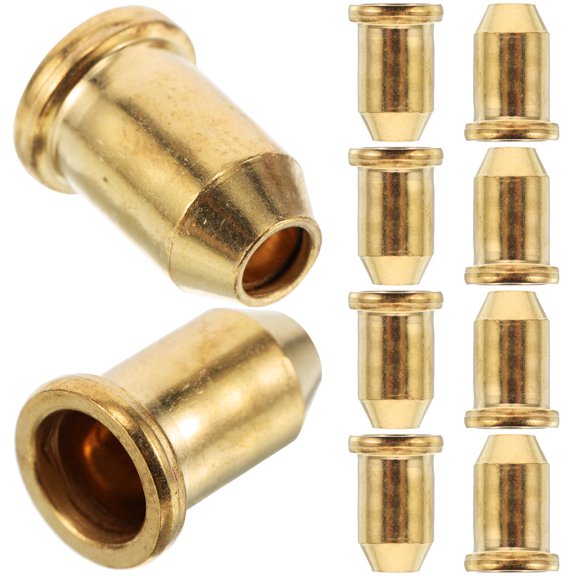 COOPHYA 10PCS Guitar String Ferrules Metal Golden for Enhanced String Stability for Electric Guitar Players