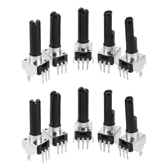 COOPHYA 10Pcs Adjustable Black Rotary Potentiometer for Audio Equipment Precise Volume Control