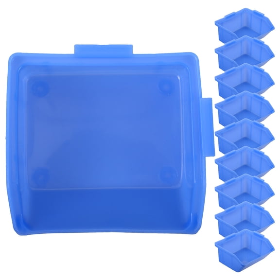 COOPHYA 10Pcs Blue Tool Storage Bins Made of Plastic for Screw Storage in Home Organization and Supplies