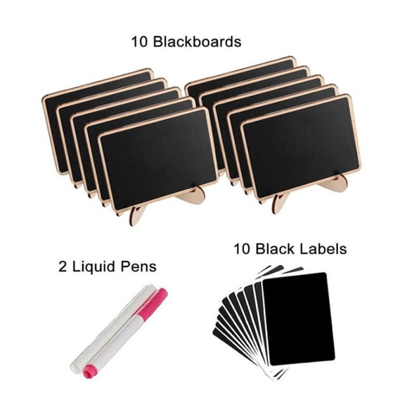 COOPHYA 10Pcs Mini Chalkboard Sign for Tabletop and Table Decoration