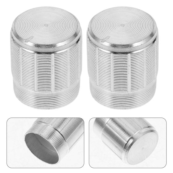 COOPHYA 10pcs Knobs For Audio Equipment Volume Control In Aluminium Alloy Silver