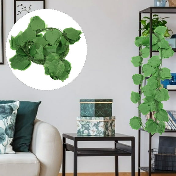 COOPHYA 12Pcs 6.5Ft Wall Vines Artificial Grape Leaves Silk Foliage for Office Decor