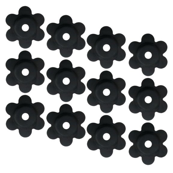 COOPHYA 12Pcs Black Anti Skid Garden Flag Stopper Rubber Holder for Lawn and Yard