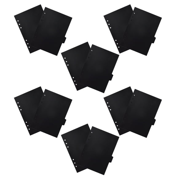 COOPHYA 12Pcs Tabbed Binder Dividers Black for Clear Sectioning and Note Organization