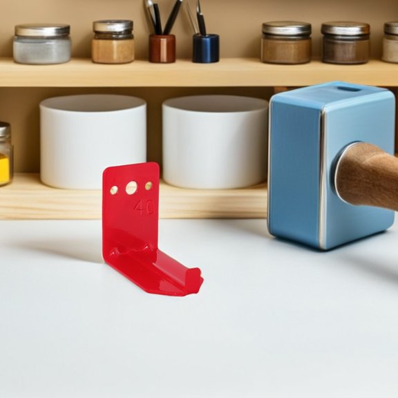 COOPHYA Red Metal Mounting Bracket, and Easy to Install, Includes 12 Sets for Secure Storage