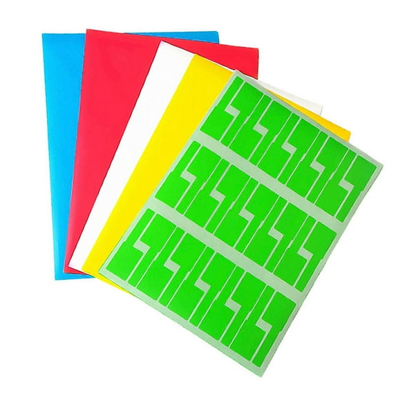 COOPHYA 15 Sheets P Shape Labels Synthetic Paper Blank Labels For USB Cables
