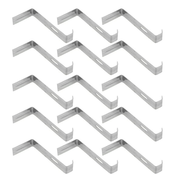 COOPHYA 15Pcs Roof Tile Clips Silver for Non-slip and Tile Fixing 3.93X1.77X0.71in