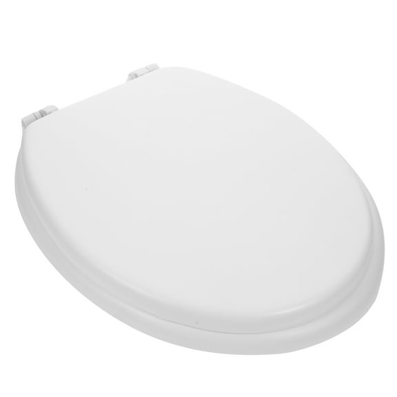 COOPHYA 1Pack Easily Cleanable Foam Toilet Seat Cover for Home Bathroom Use Oval Shape White Padded