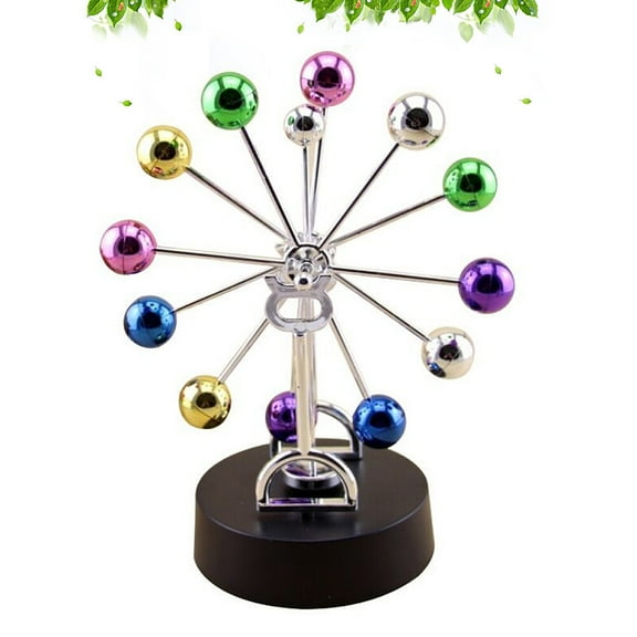 COOPHYA 1Pack Perpetual Motion Toy Ferris Wheel Figurine Multi-Colored Metal Plastic Physics Demonstration