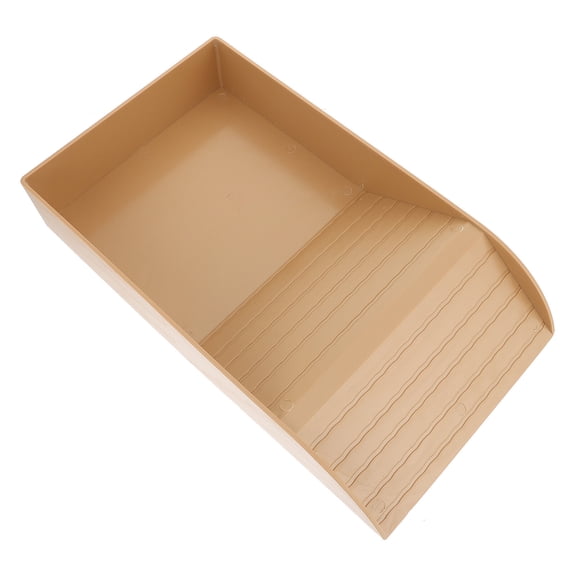 COOPHYA 1Pack Reptile Feeder Bowl 35.5X20X6CM Chocolate for Turtles Lizards Feeding Bathing