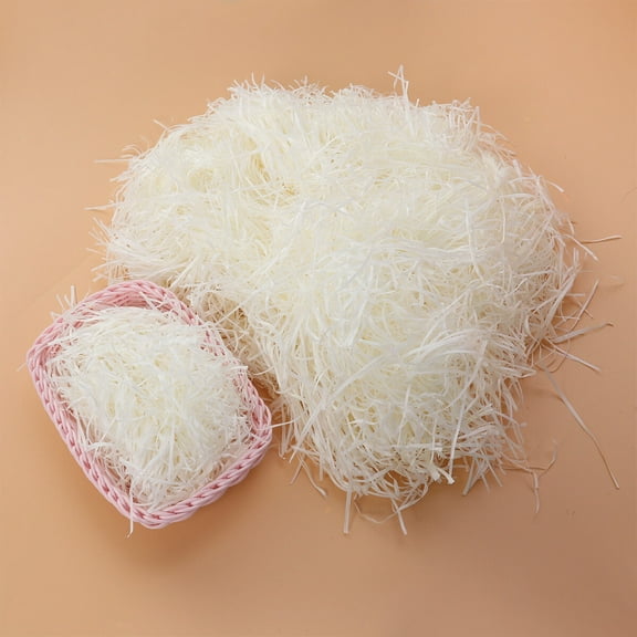 COOPHYA 1Pack Shredded Paper Filler Cream White Tissue Natural Lafite present Wrapping Box Filling