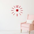 thumbnail image 1 of COOPHYA 1Pack Unique Wall Clock Red Square Metal Frameless Mirror For Kids Bedroom Decoration, 1 of 6