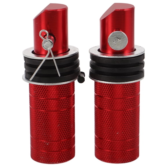 COOPHYA 1Pair Adjustable Red Motorcycle Rearsets Foot Pegs with Durable Build and Stylish Modern Design