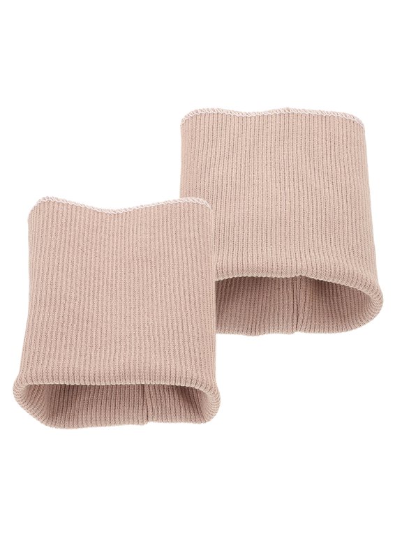 1 Pair Elastic Ribbed Cuffs Sleeve Replacement in Light Brown, Rib Knit Fabric for Jackets and Sweatshirts