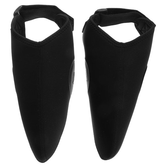 COOPHYA 1Pair Windproof Black Ski Boot Covers with Thickened Insulation for Outdoor Snow Protection