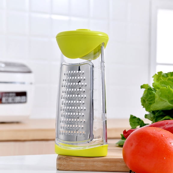 COOPHYA 1Pc Ginger Mincer Semicircular Grater Cheese Planer Stainless Steel with Cleaning Brush Green for Cooking