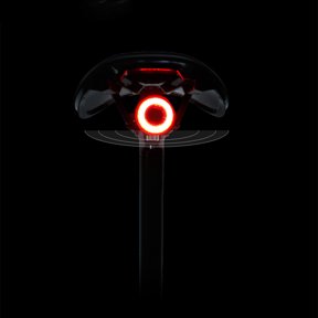 COOPHYA 1Pc Intelligent Sensor Taillight USB Rechargeable Bike Brake Light Black