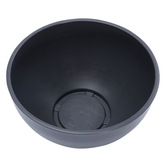 COOPHYA 1Pc Large Deep Plastic Flowerpot Dark Grey Resin Stone Design for Balcony Garden