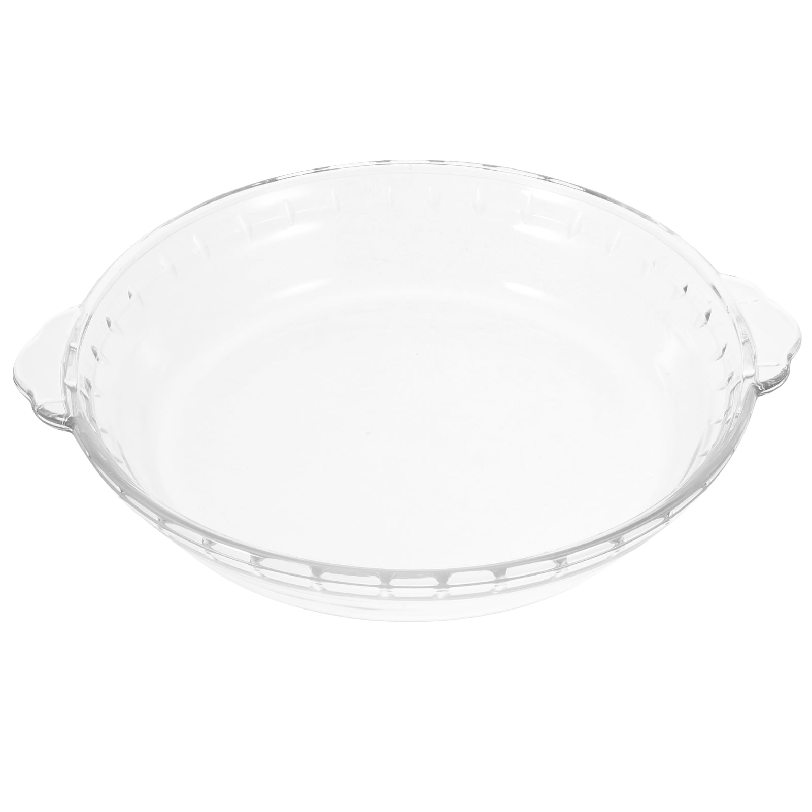 COOPHYA 1Pcs Clear Glass Pie Plate Oven Compatible Microwave Safe for Home Users Baking Dishes