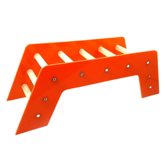 COOPHYA 1Pcs Parrot Swing Climbing Activity Arch Bridge Dark Red Wood Bamboo For Bird Owners