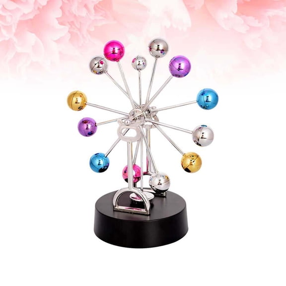 COOPHYA 1Pcs Perpetual Motion Toy Circular Wheel Multi Colored Plastic Decorative Educational Desk Ornaments