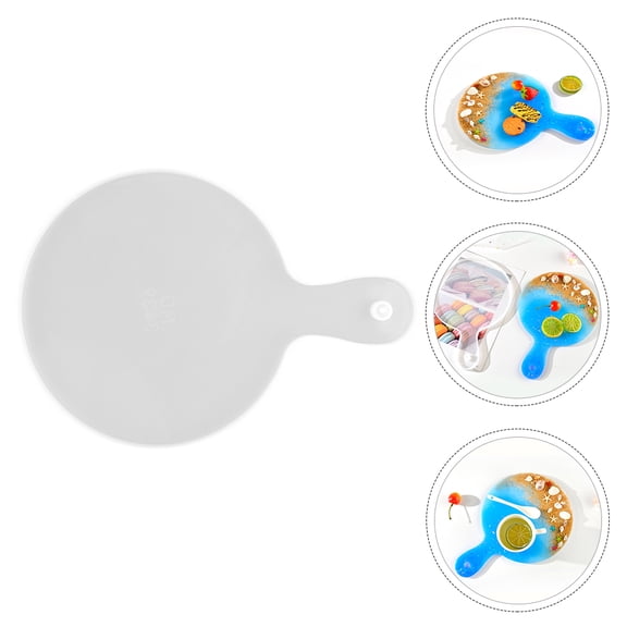 COOPHYA 1-Piece Silicone Round Tray Mold for Crafts, Resin Casting, Desktop Decor, Flexible Nonstick Craft Supply