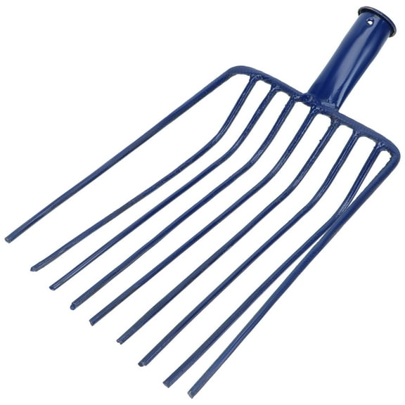 COOPHYA 1Pcs Steel Shovel Fork Blue Coal Rake Soil Breaking Mulch Spreading Adults