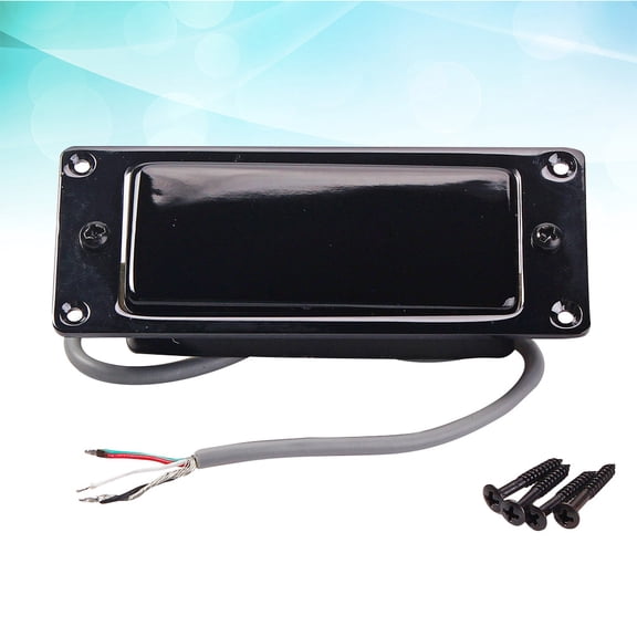 COOPHYA 1Set Bass Guitar Pickup Adjustable Sound Amplification Warm Tone More Output For 9.3X3.8X2cm