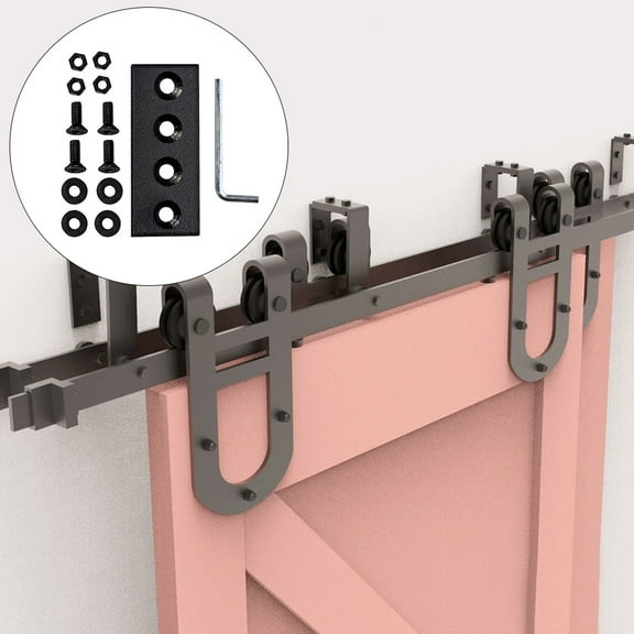 COOPHYA 1Set Black Metal Plate Flat Straight Braces For Track Connection 8X2.7X0.3In