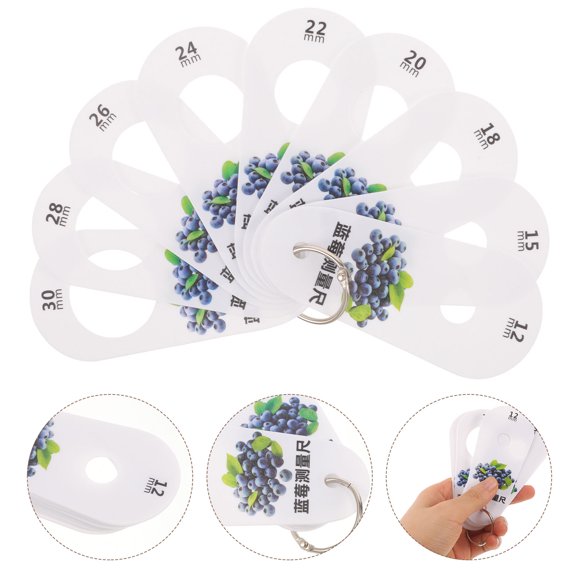 COOPHYA Plastic Blueberry Diameter Measuring Ruler for Accurate Fruit Size Measurement Tool