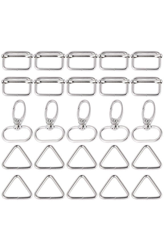 1Set Metal Key Chain With Swivel Clasp Hooks And Glide Buckles For Craft Projects Diy Lovers