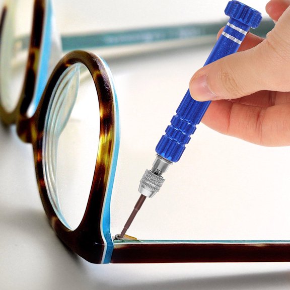 COOPHYA 1Set Precision Screwdriver Set Blue Handle for Phone Watch and Eyeglass Daily Repairs