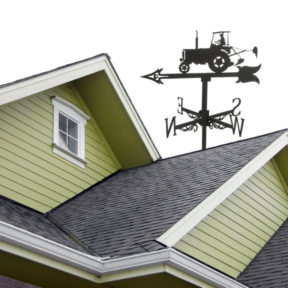COOPHYA 1Set Stainless Steel Weathervane for Farmers and Gardeners Simple Style 13.8x8.7in