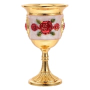 COOPHYA 1Set Vintage Chalice Home Use Cup Ideal For Adults Made From Zinc Alloy With Red Color
