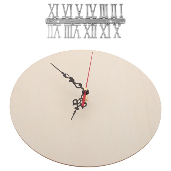 COOPHYA 1Set Multi Color Wooden Clock Face Kit for Wall Clock Making and Home Decor