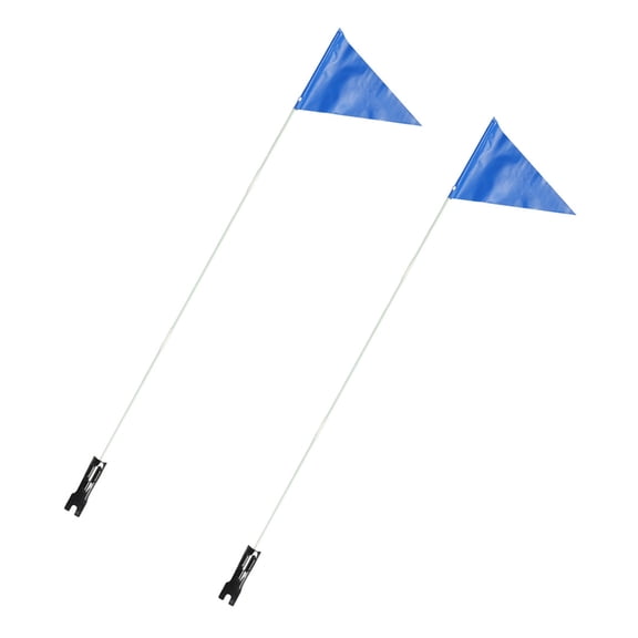 COOPHYA 2 Sets Blue Bicycle Flag With Pole Polyester For Cyclists