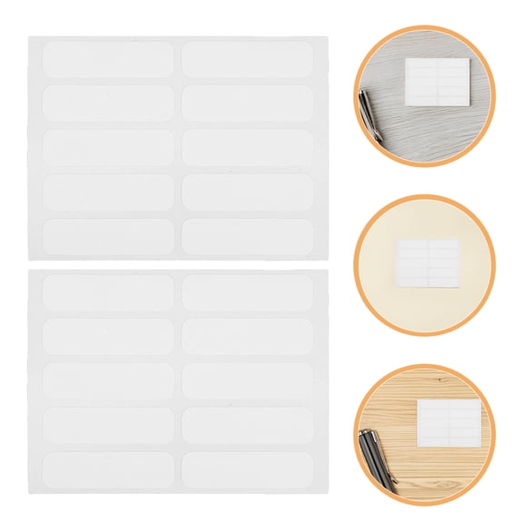 COOPHYA 200Pcs No Iron Clothing Fabric Labels Writable White Stickers for Laundry and Camping Gear