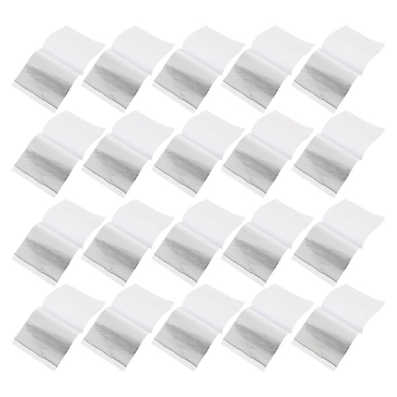 COOPHYA 200Pcs Plated Silver Leaf Foil Sheets for Crafts Durable Decorative Foil for Painting and Jewelry