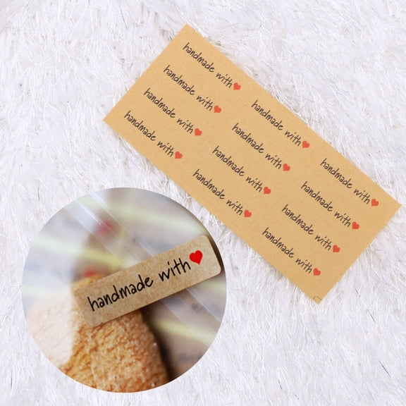 COOPHYA 240Pcs Paper Sticker Sheets Heart Shape for present Packaging Envelope Sealing 5.9x2.8x0.02in