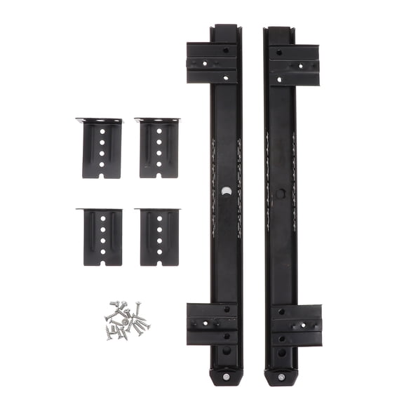 COOPHYA 2Pcs Black Steel Drawer Track for Kitchen Cabinets with Easy Open/Close Function 14.2X1.2in