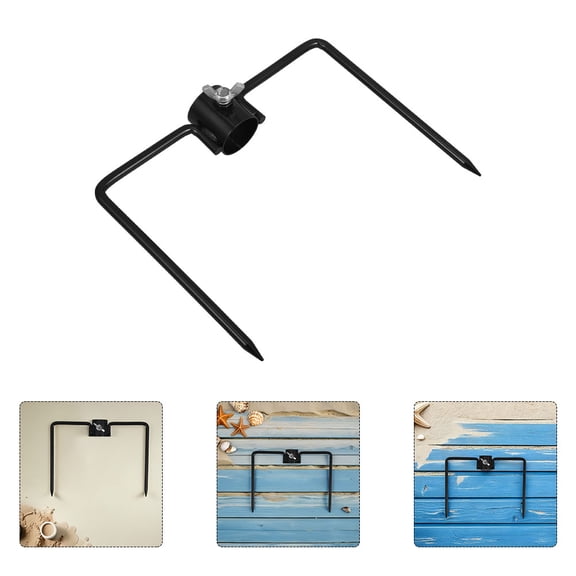 COOPHYA 2Pcs Garden Flagpole Holder Ground Spike Metal Pole Stabilizer with Stable Installation