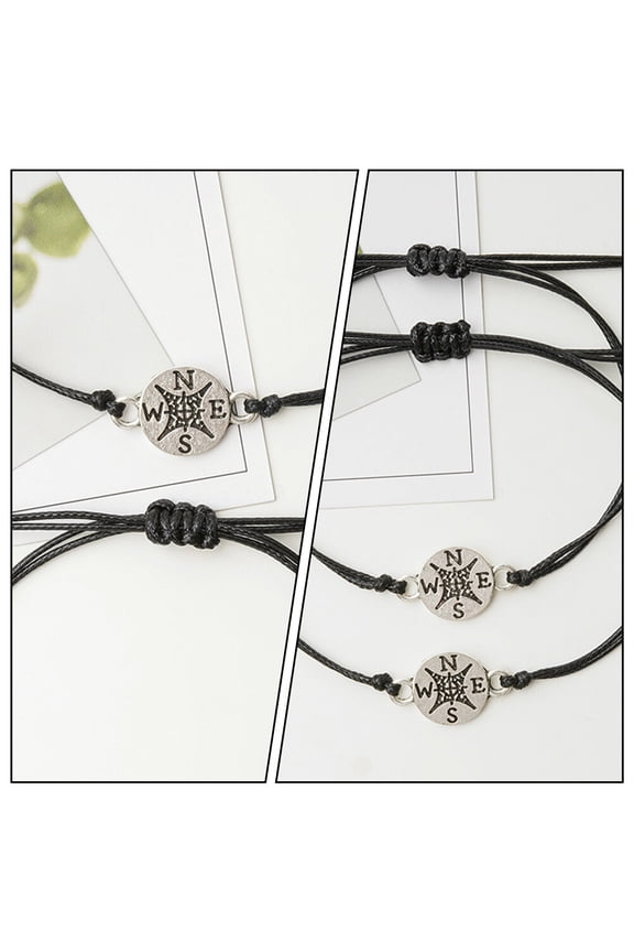 2-Pack Assorted Color Wax Wire Bracelets, Knitted Decorative Graduation Strap Accessories