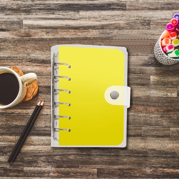 COOPHYA 2Pcs PVC Planner Cover White with 6 Hole Clasp Waterproof Notebook Protector