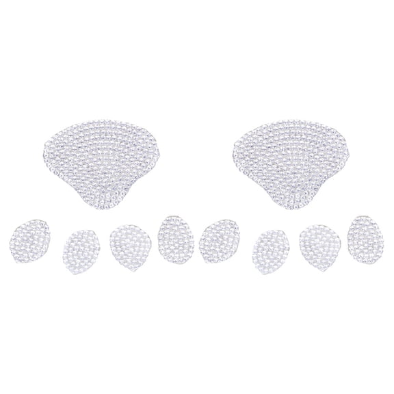 COOPHYA 2Pcs Rhinestone Stickers Silver 3.5x4.5Cm for Diy Enthusiasts