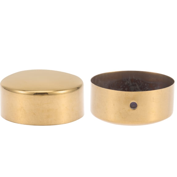 COOPHYA 2Pcs Round Stainless Steel Handrail End Caps Easy Install Metal Tube Plugs
