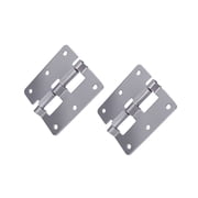 COOPHYA 2Pcs Silver Iron Rectangular Hinge for Luggage Suitcase Maintenance Travel 3.0x2.7in