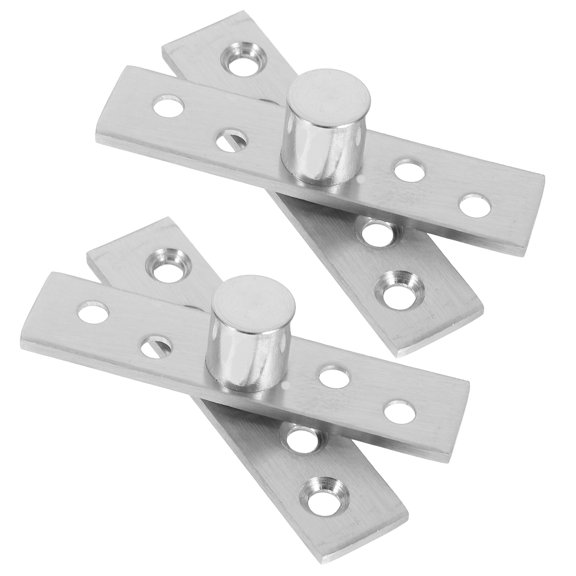 COOPHYA 2Pcs Stainless Steel Invisible Pivot Door Hinge Plated Silver Concealed Heavy Duty Pivot for Home Use