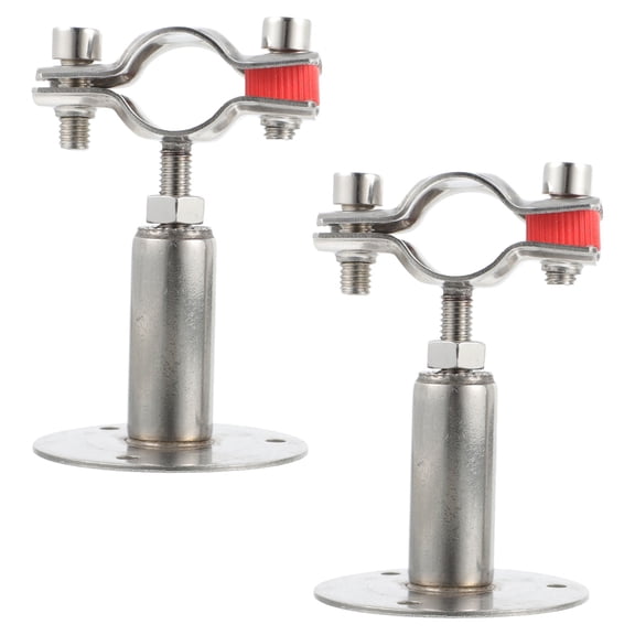 COOPHYA 2-Pack Stainless Steel Adjustable Pipe Clamp Brackets Wall Mounted Hose Pipe Supports