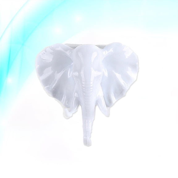 COOPHYA 2-Pack Clear Adhesive Hooks with Elephant Nose Design for Bedroom, Kitchen, Bathroom, and Home Organization