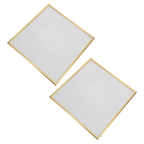 COOPHYA 2Pcs Wall Mounted Vinyl Record Holder Frame in Golden for Stylish Album Display